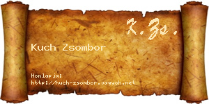 Kuch Zsombor névjegykártya